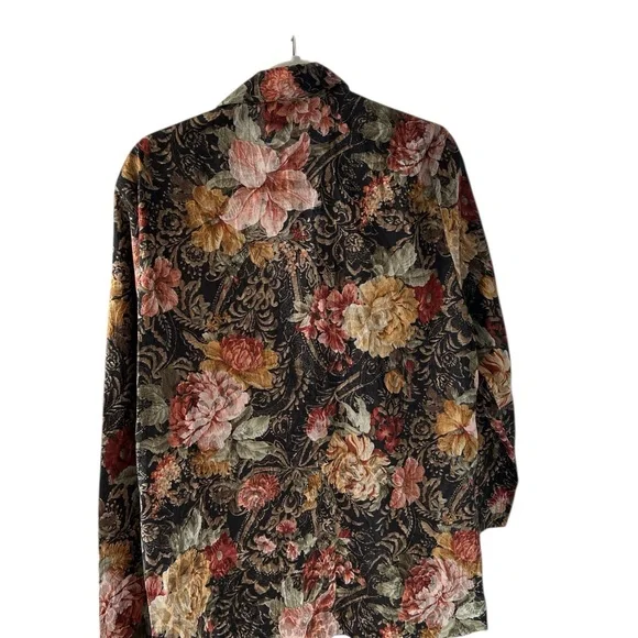 Vintage Joanna Women's Lightweight Floral Blazer - Picture 2 of 4